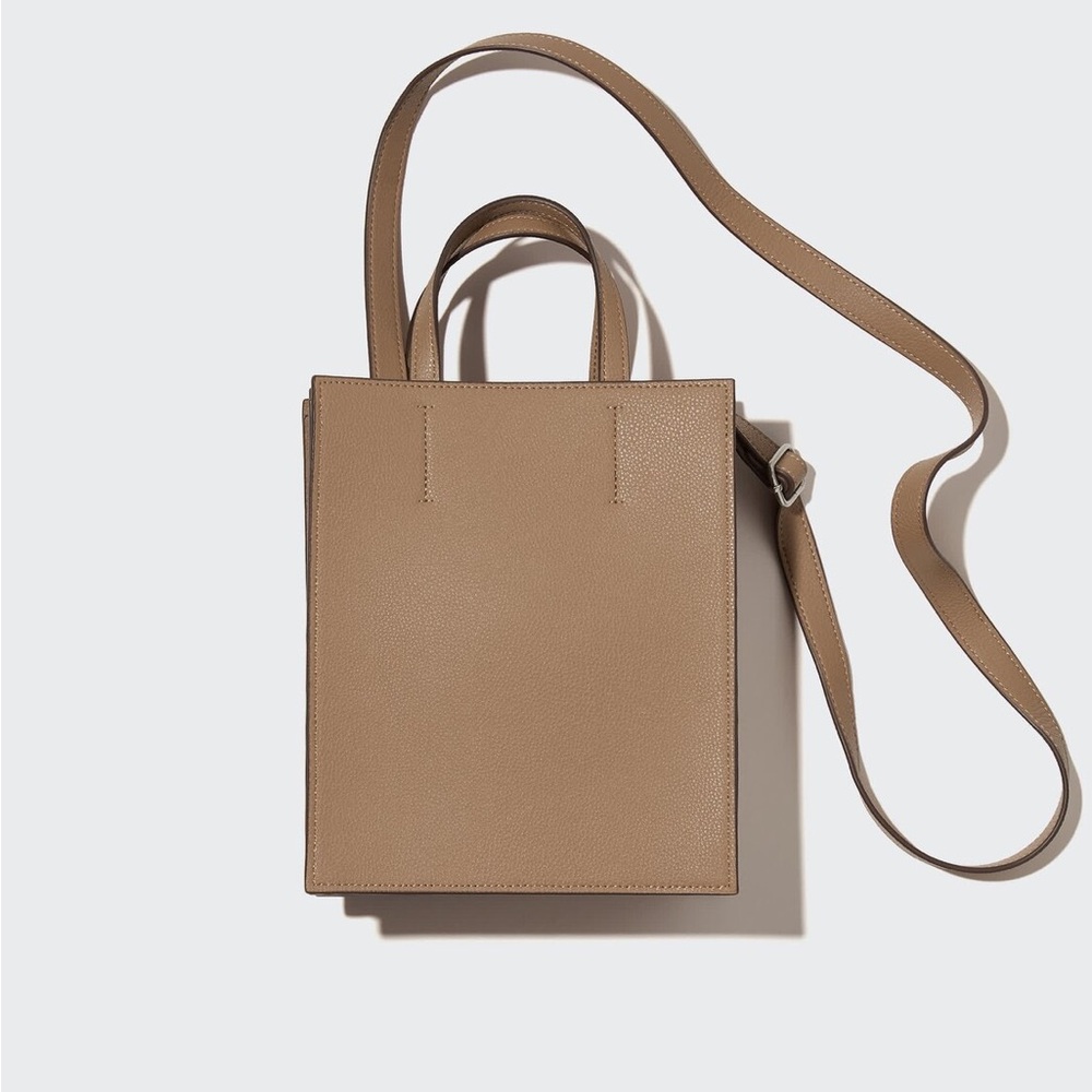 Leather square tote Bag